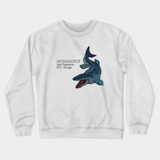 Realistic drawing of the Mosasaurus Crewneck Sweatshirt